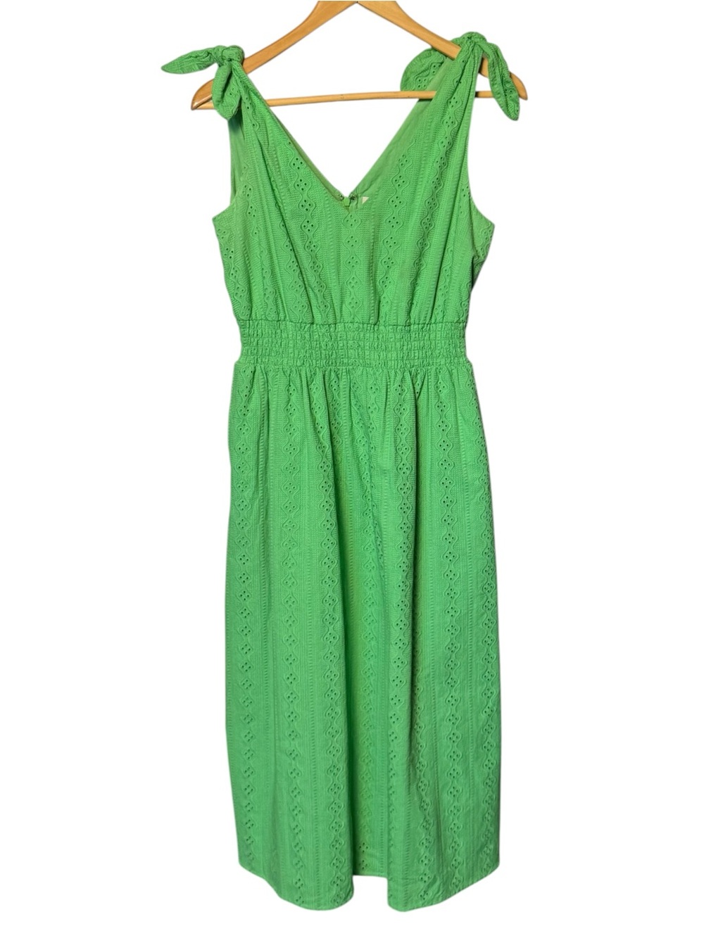 Cremiuex green eyelet “Vera” midi dress MEDIUM